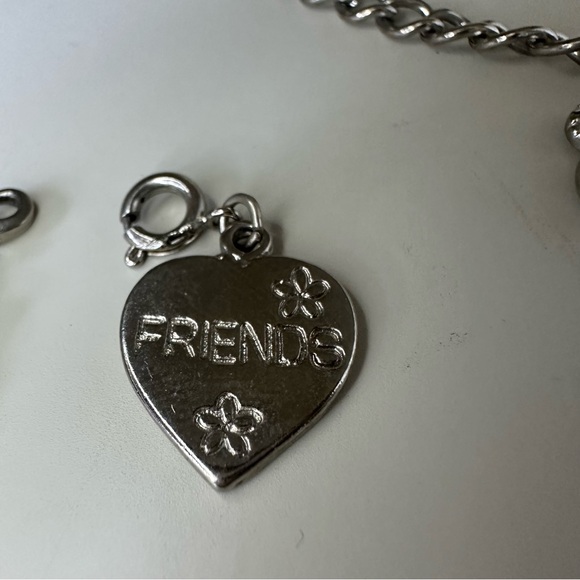 Disney Charm Bracelet Silver-Tone w Piglet Mickey Friends - Picture 5 of 10